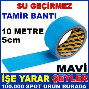 MAVİ RENK 10 metre 5cm SU GEÇİRMEZ TAMİR BANTI
