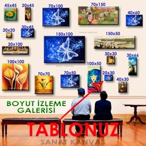 PARLAK-BEYAZ KELEBEK 7 değişen ölçü ORİJİNAL KANVAS TABLO
