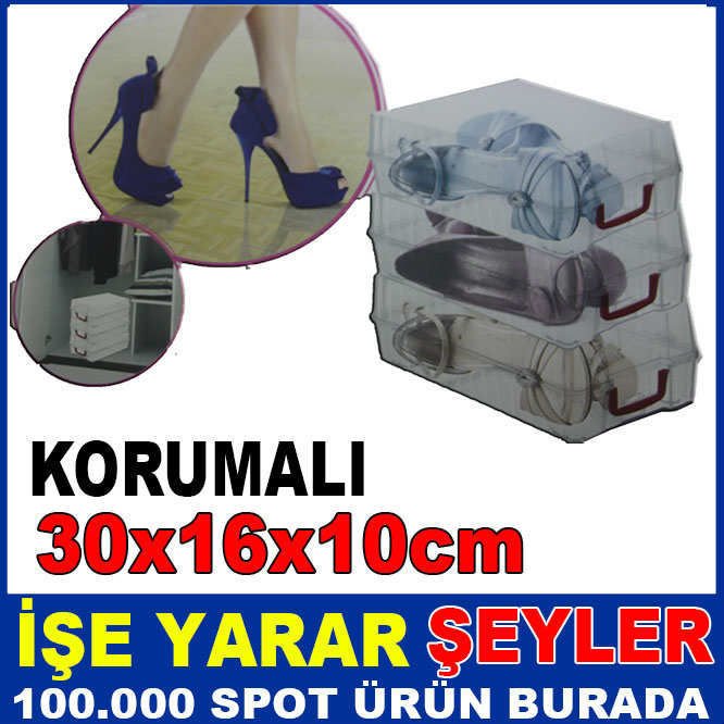 30x16cm BAYAN AYAKKABI ŞEFFAF KORUMA KUTUSU