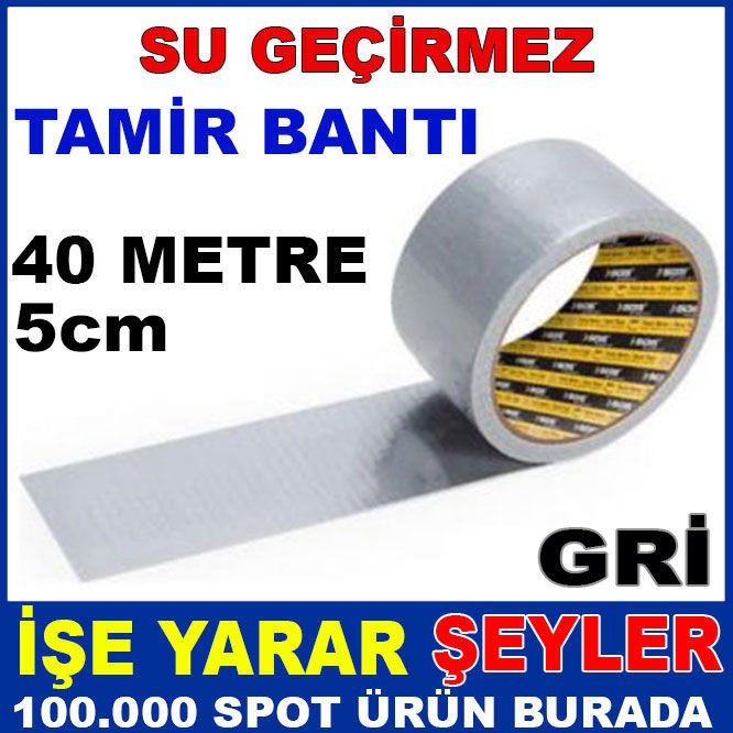 40 METRE 5cm SU GEÇİRMEZ GRİ RENK TAMİR BANTI