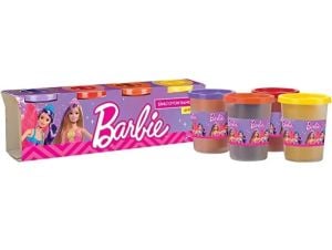 Barbie Simli Oyun Hamuru 4x100 Gr Eğlenceli Oyun Hamuru 4 Farklı Renk