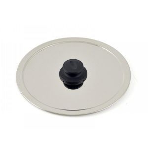 Paslanmaz Çelikten 28cm Tavalar için Balık Tavası Kapağı net=27cm Bakalit Kulplu Balık Çevirme Kapak