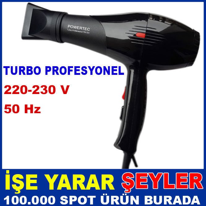 POWERTEC TR-701 2500W SAÇ KURUTMA FÖN MAKİNESİ