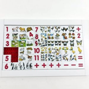 67 Parça Hayvanlarla Matematik Eğitici Öğretici Plastik Blok Lego Puzzle
