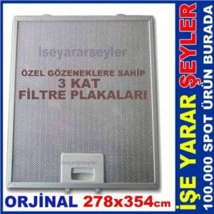 ALÜMİNYUM DAVLUMBAZ FİLTRESİ 278x354cm ANKASTRE ASPİRATÖR