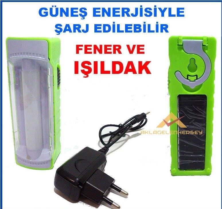 GÜNEŞ ENERJİSİ ŞARJLI PORTABLE FENER VE IŞILDAK