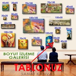 PARLAK RENKLER SOYUT 7 değişen ölçü ORİJİNAL KANVAS TABLO