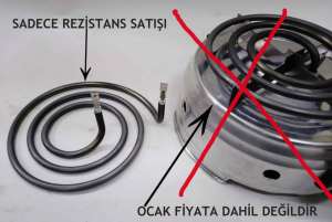 Boru Rezistanslı Elektrikli Ocak için 1000W Rezistans Orijinal CrNİ Hemen Isınıp Akkor olan Paslanmaz Yedek Parça