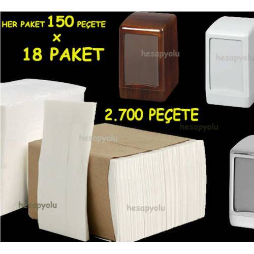 Saf selüloz masaüstü kağıt dispenser peçetesi 18 paket 2.700 adet ipeksi yumuşak hesaplı peçeteler