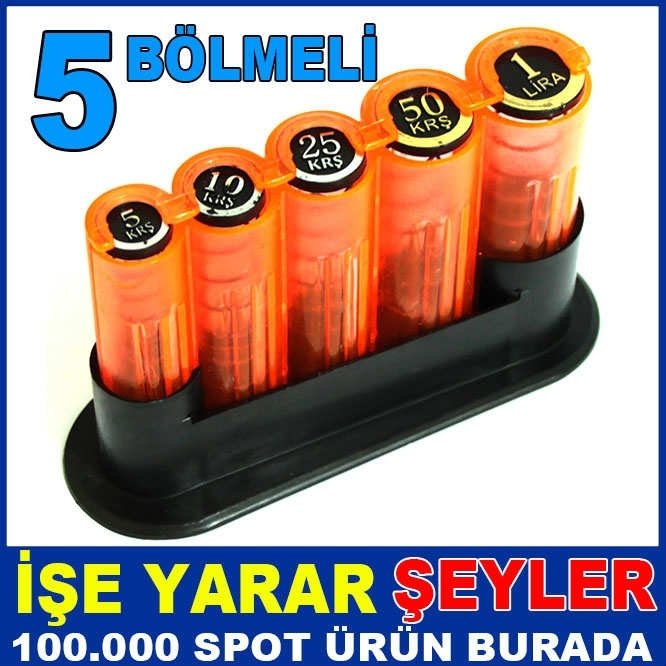 5 BÖLMELİ SABİTLENEBİLİR BOZUK PARA OTOMATI