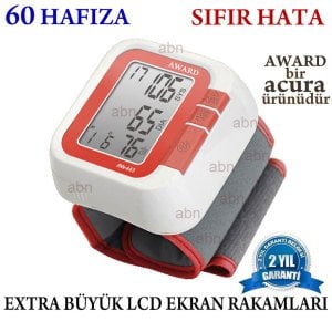 Acura Award AW-443 Bilekten Ölçer Tansiyon Aleti,Yüksek Hassasiyetli Bilekten Ölçen Tansiyon Cihazı