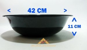 Kargo Dahil ÇİÇEKLİ BEYAZ EMAYE 40cm BÜYÜK BOY DERİN HAMUR LEĞENİ