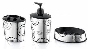 3 Parça Kaliteli Metalize Lavabo Ve Banyo Seti