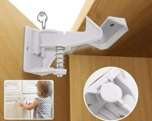 5 Adet Bebek Çocuk Çekmece Dolap Güvenlik Kilidi Gizli Kilit Dolap Içi Kilit GİZLİ KİLİT