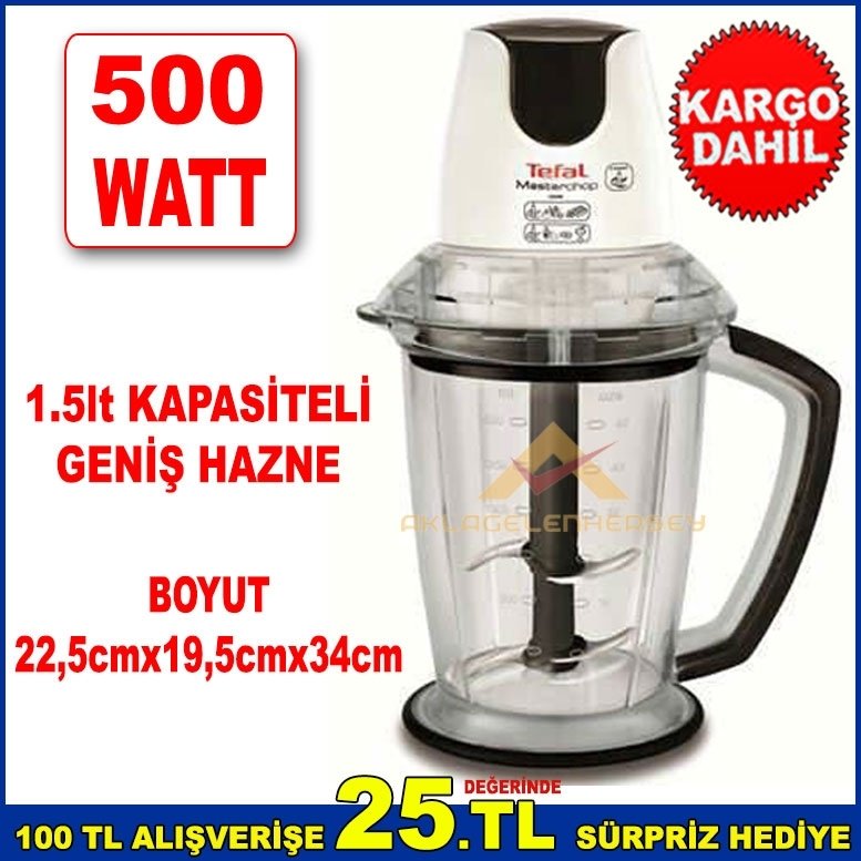 TEFAL MASTERCHOP XXL 500WATT ÇİFT BIÇAKLI ELEKTRİKLİ DOĞRAYICI