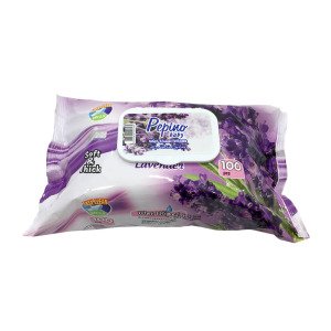 Lavanta Kokulu Kapaklı Büyük Islak Havlu Mendil Pepino 100'lü Islak Mendil