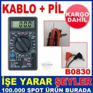 DT-830D DİJİTAL MULTIMETRE VOLTAJ ÖLÇÜ ALETİ KD