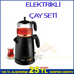 ELEKTRİKLİ 2 SÜZGEÇLİ EKONOMİK İSTER KETTLE İSTER ÇAY SETİ