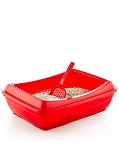 Geniş Hacimli Konforlu Kedi Kumluğu Kürek Hediyeli Kedi Tuvaleti 49x38cm