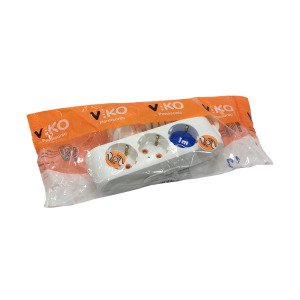 Viko Topraklı 3'lü Grup Priz Çocuk Korumalı Uzatma Kablosu 1m