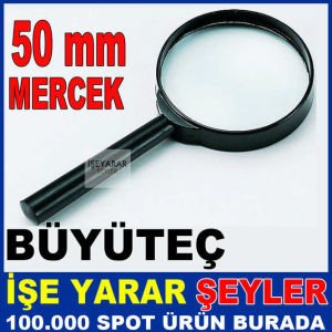 50mm MERCEK BÜYÜTEÇ KALİTELİ PLASTİK SAPLI