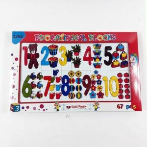 67 Parça Resimlerle Rakamlar Eğitici Öğretici Plastik Blok Lego Puzzle
