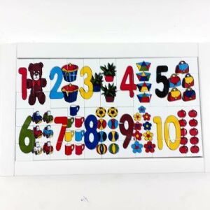 67 Parça Resimlerle Rakamlar Eğitici Öğretici Plastik Blok Lego Puzzle