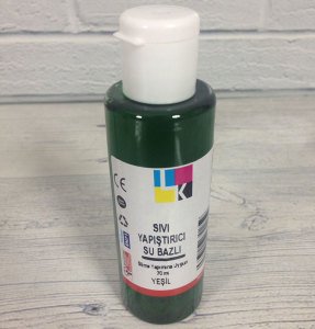 Yeşil Renk Slime Yapımına Uygun Su Bazlı Sıvı Yapıştırıcı Küçük 70ml Leyli Jel Kokusuz Slime Jel