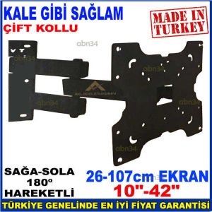 LED TV-LCD Televizyonlar için Çift Kollu Hareketli Katlanabilir TV Askı Aparatı VT 322 HC PRO