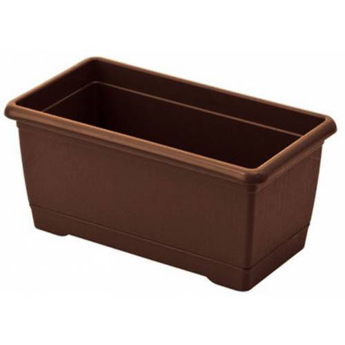 1.KALİTE PLASTİKTEN ÜRETİM 30cm DİKDÖRTGEN RENKLİ PLASTİK BALKON SAKSISI RENGARENK ÇİÇEK SAKSILARI Kahverengi Koyu