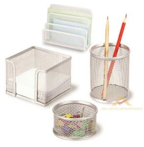 DAYANIKLI GRİ RENK 5Lİ METAL MASAÜSTÜ OFİS SETİ-3