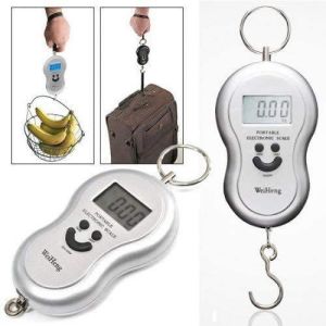 Gülen Yüz Dijital El Kantarı 50kg Baskül Hassas Elektronik Terazi Net Okunur Rakamlı Işıklı Ekran