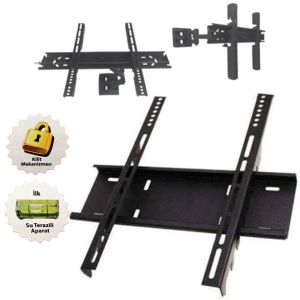 Micra 42''inç 106cm Büyük LCD Televizyonlar için Haraketli Tv Duvar Askı Aparatı Kilit Mekanizmalı