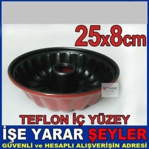 YANMAZYAPIŞMAZ TEFLON YÜZEY KEK KALIBI 25x8cm