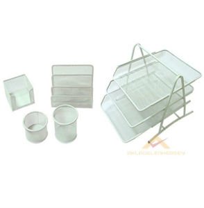 DAYANIKLI GRİ RENK 5Lİ METAL MASAÜSTÜ OFİS SETİ-3