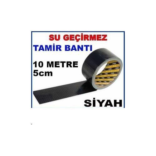 İp örgülü çok amaçlı dış mekan tamir bantı,çadır bantı 10mt boy 5cm su geçirmez SİYAH TAMİR BANTI
