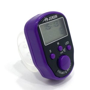 Büyük Ekranlı Saatli Led Işıklı Zikirmatik Dijital Yüzük Tespih