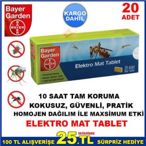 BAYER GARDEN 20 ADET ELEKTRO MAT TABLET KAPSÜL-1