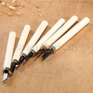 Değişik Bıçak Uç Yapılarıyla Farklı Açılarda 6lı Set Mini iskarpela Set Ahşap-Plastik Oyma Bıçakları