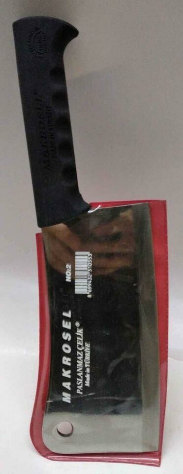 MAKROSEL Kasap Satırı Paslanmaz Çelik %100 Yerli Antibakteriyel Kırılmaz Ürün