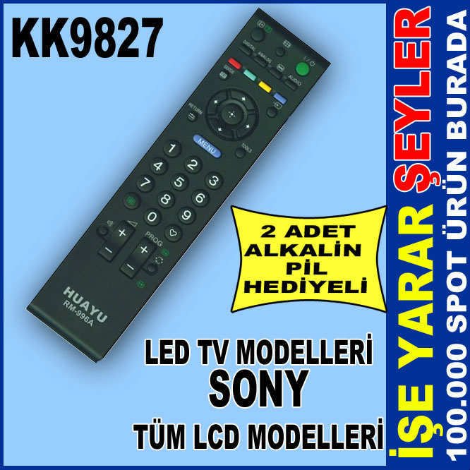SONY LCD TV ORJİNAL TELEVİZYON KUMANDASI RM-966A