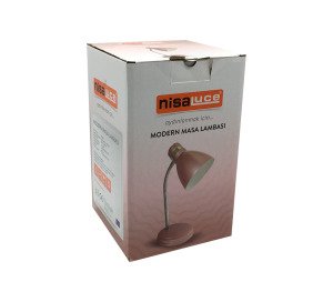 Modern Dekoratif Masa Lambası Oynar Başlıklı Spiralli Nisa Luce Çalışma Masa Lambası Abajur