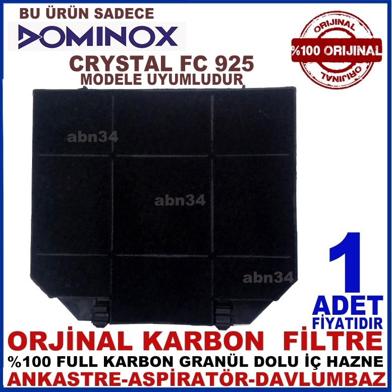 DOMİNOX  CRYSTAL FC 925 ANKASTRE DAVLUMBAZ FİLTRESİ-1013