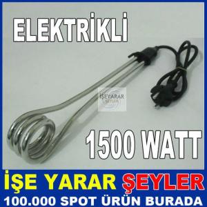Su ısıtıcı resistanslı çubuk pratik ve kolay daldırma sistem 1500 WATT elektrikli hızlı su ısıtıcı