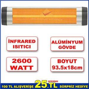 2600W GÜCÜNDE ÇOK FONKSİYONLU MAXİMUM VERİMLİ ISI AYARLANABİLİR ALÜMİNYUM GÖVDELİ İNFRARED ISITICI
