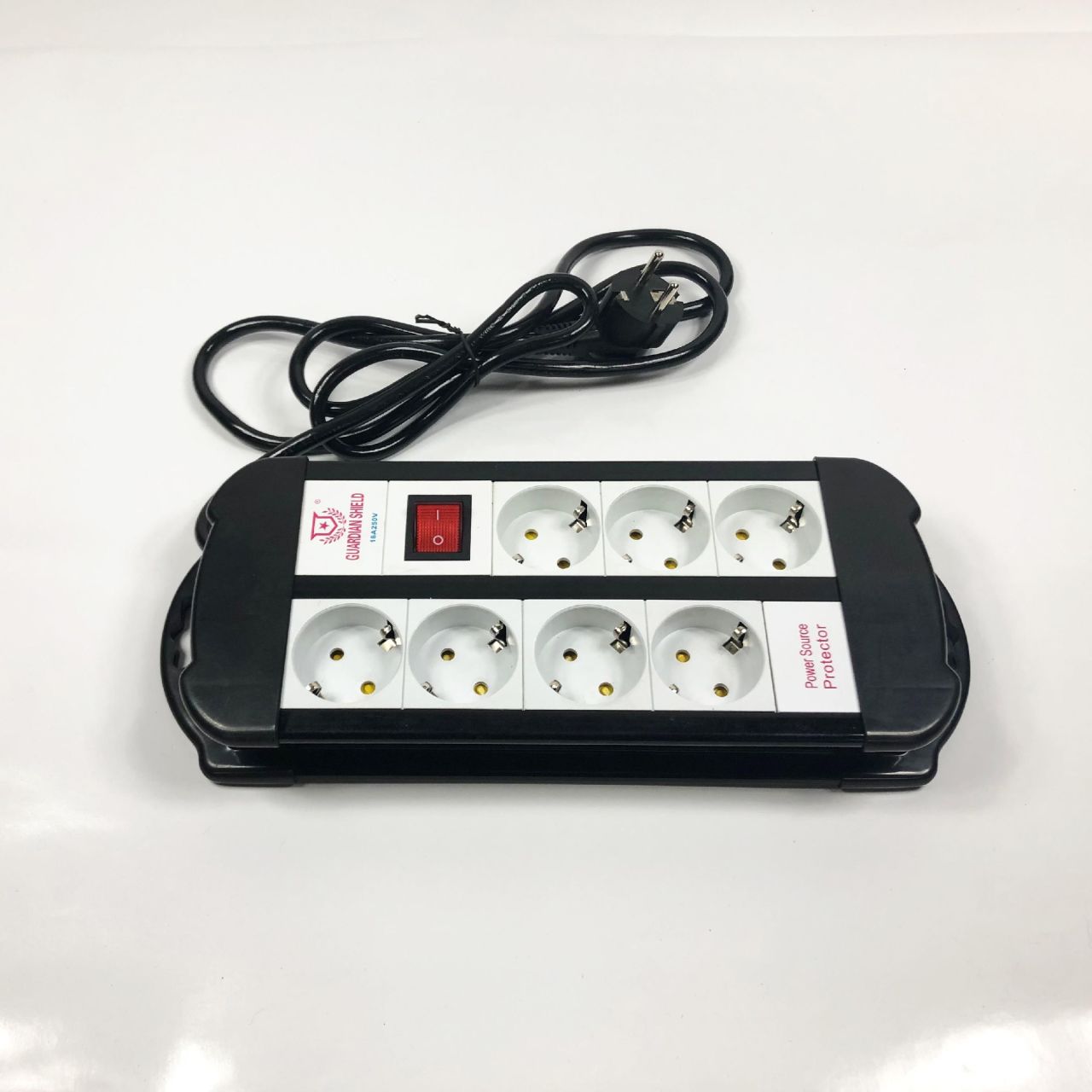 Akım Korumalı 7li Uzatma Kablosu 2 mt Düğmeli Topraklı Çoklu Priz