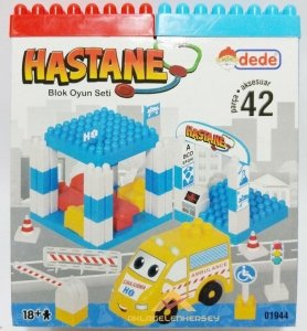 Kargo Dahil DEDE EĞİTİCİ OYUNCAK HASTANE 42 PARÇA LEGO SETİ
