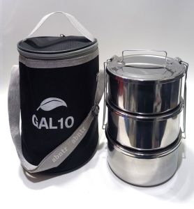 Isı Korumalı Çanta Hediyeli Sefer tası 3-4 Kişilik 16cm 3lü izoleli Yemek Taşıma Çantası + Sefertası