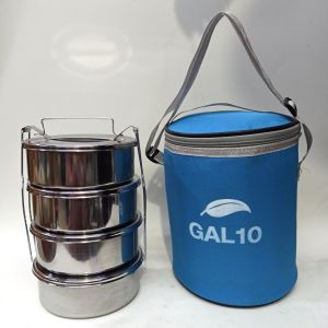 Isı Korumalı Çanta Hediyeli Sefer tası 3-4 Kişilik 16cm 3lü izoleli Yemek Taşıma Çantası + Sefertası