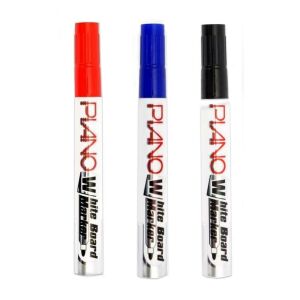 Piano Tahta Kalemi, White Board Marker 2 Adet Siyah, 1 Adet Mavi, 1 Adet Kırmızı